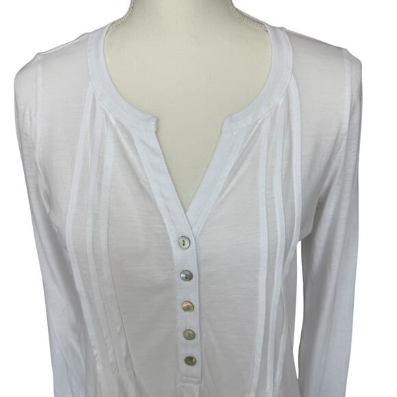 J. JILL Top Womens S White Lightweight 100% Cotton Breathable Natural Fiber - Picture 7 of 10